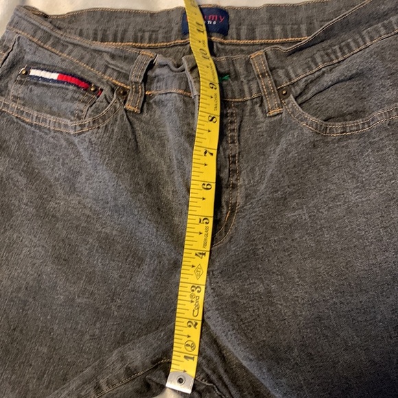 Tommy Jeans Size 7 faded black cropped Capri Y2K vintage hilfiger logo low rise - Picture 6 of 11